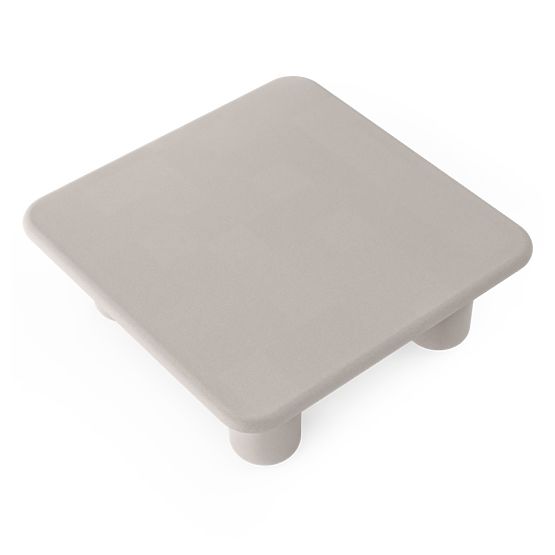 Gartentisch Vibonis 100 cm, quadratisch, zementfarben, hellbeige