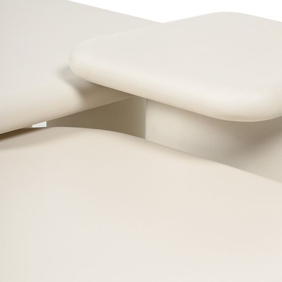 Gartentisch Vibonis 70 cm, quadratisch, zementfarben, hellbeige