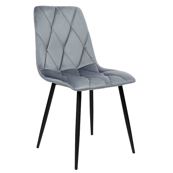 Gepolsterter Samtstuhl Madison Velvet graphit