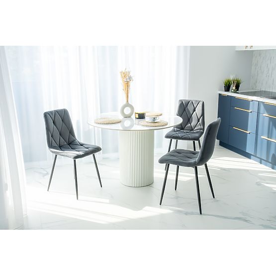Gepolsterter Samtstuhl Madison Velvet graphit