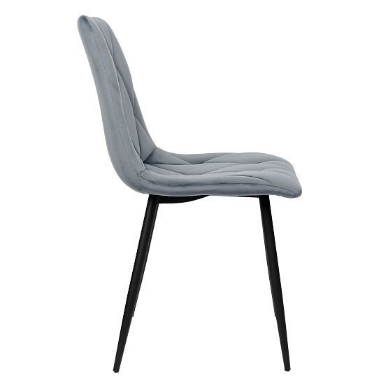 Gepolsterter Samtstuhl Madison Velvet graphit