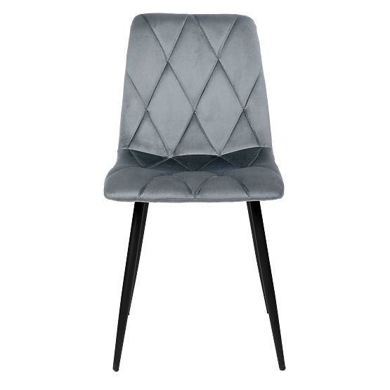 Gepolsterter Samtstuhl Madison Velvet graphit