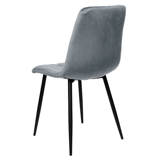 Gepolsterter Samtstuhl Madison Velvet graphit