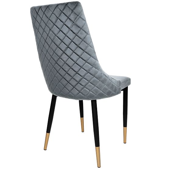 Gepolsterter Samtstuhl Vermont Velvet graphit