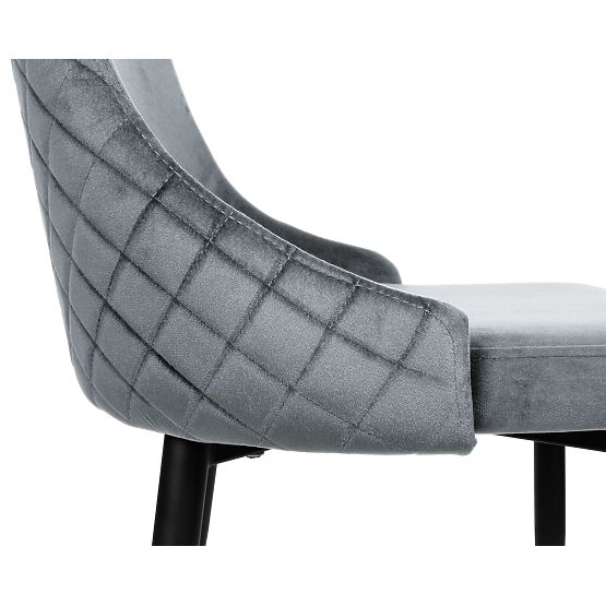 Gepolsterter Samtstuhl Vermont Velvet graphit