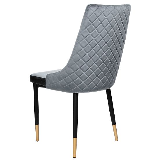 Gepolsterter Samtstuhl Vermont Velvet graphit