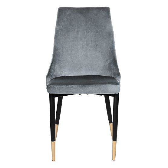 Gepolsterter Samtstuhl Vermont Velvet graphit
