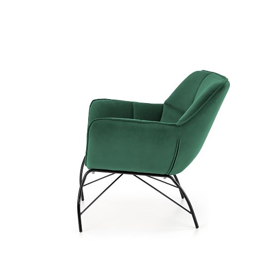 Gepolsterter Sessel BELTON – Flaschengrün