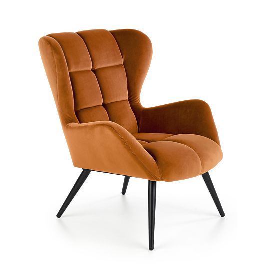 Gepolsterter Sessel Tyrion – Zimt