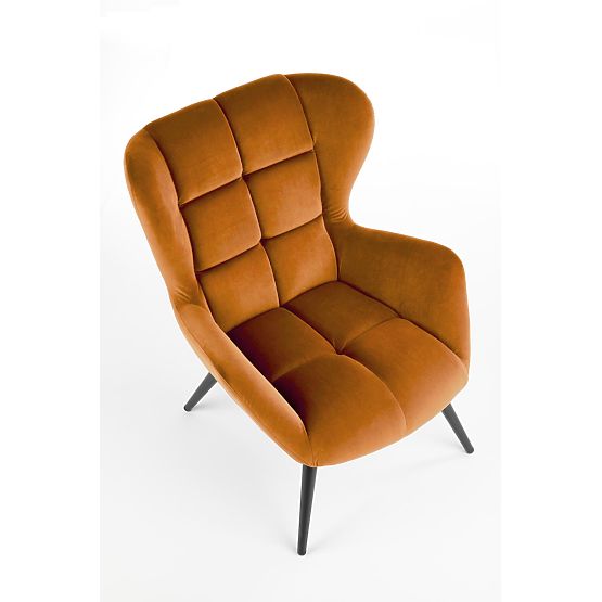 Gepolsterter Sessel Tyrion – Zimt