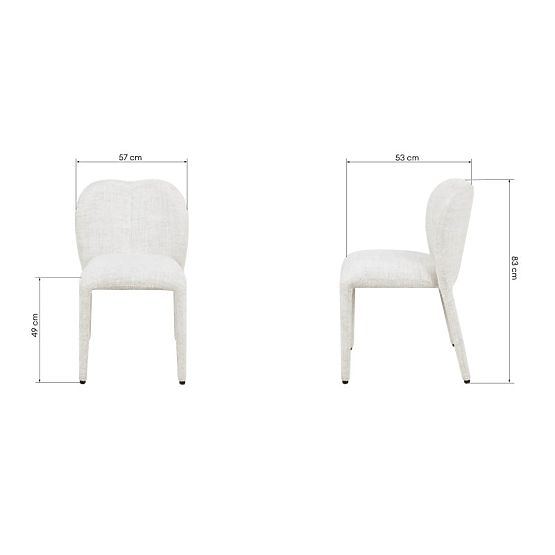 Gepolsterter Stuhl Asan, beige-grau