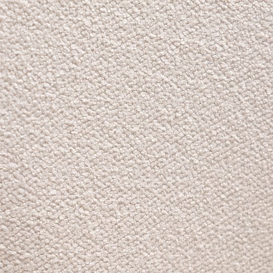 Gepolsterter Stuhl Elaine creme, Bouclé, runde Formen