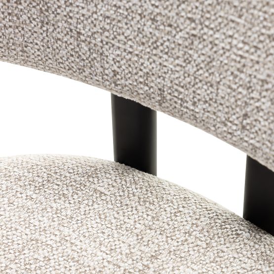 Gepolsterter Stuhl Flare, beige/schwarze Beine