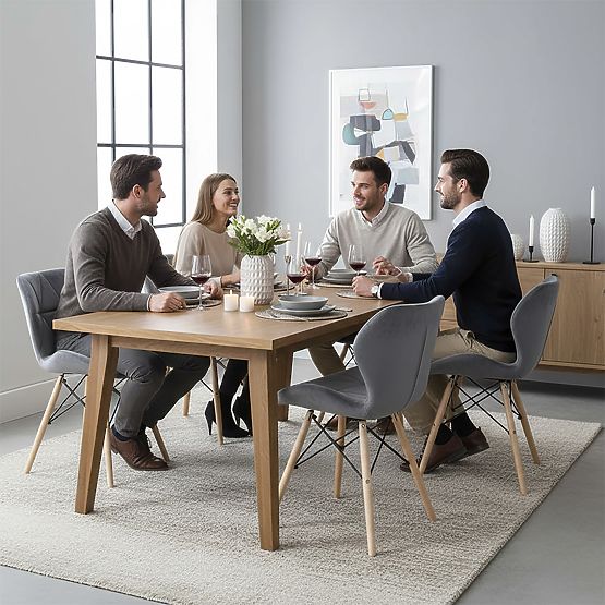 Gepolsterter Stuhl MURET VELVET Samt Graphit