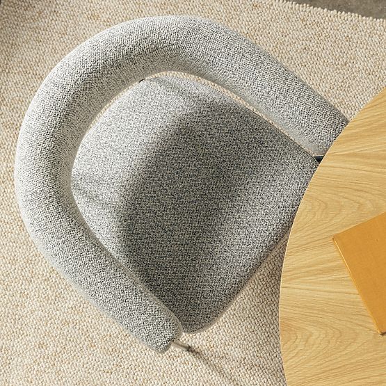 Gepolsterter Stuhl Portia grau