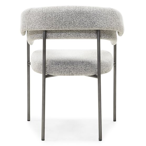 Gepolsterter Stuhl Portia grau