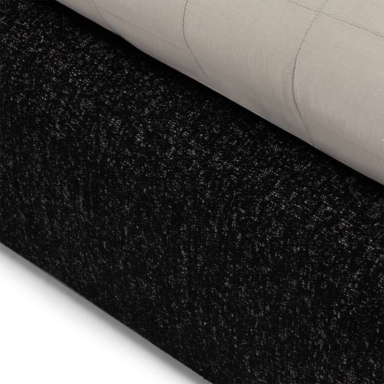 Gepolstertes Bett Fencee 160x200 cm, mit Lattenrost, abgerundet, schwarz