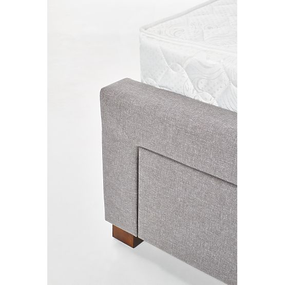 Gepolstertes Bett MODENA 140 cm mit Schubladen grau (6p=1Stk)