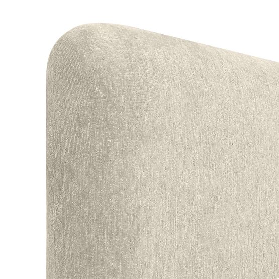 Gepolstertes Bett Rolly 160x200 cm, mit Lattenrost, abgerundet, hellgrau