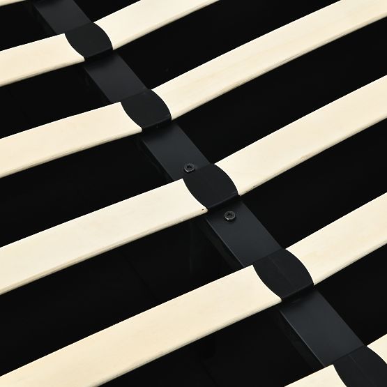 Gepolstertes Bett Snoovia 160x200 cm, mit Lattenrost und Stauraum, hellbeige