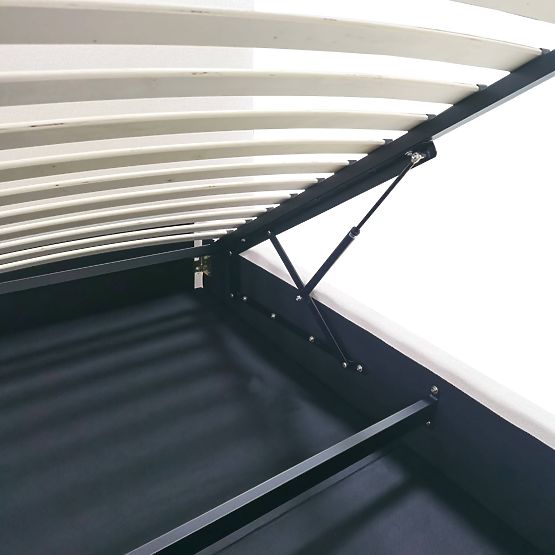 Gepolstertes Bett Yunar 180x200 cm, mit Lattenrost und Stauraum, beige