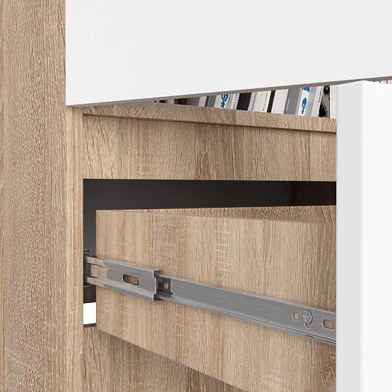 GESCHLOSSENES REGAL R60 2D 1SZ CLP PK EICHE SONOMA / WEISS