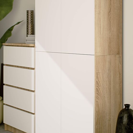 GESCHLOSSENES REGAL R80 2D 8P CLP EICHE SONOMA / WEISS