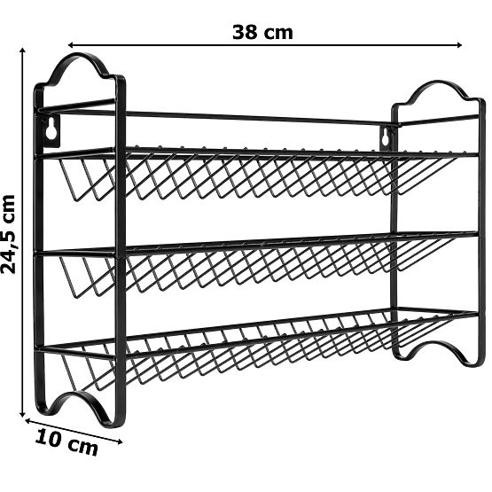 Gewürzregal ENELDO mit 24 Gläsern + 72 Etiketten