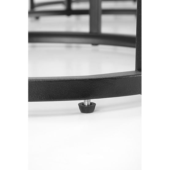 GILDA Set aus 3 Tischen, weißer Marmor / schwarz (1p=1set)