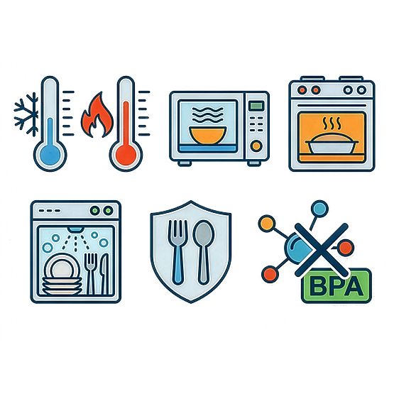 Glas-Lebensmittelbehälter CATONIA - Set mit 12 Stück