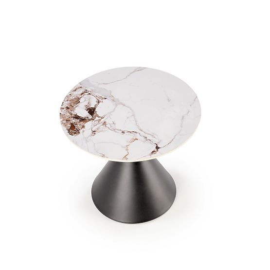 GORETTI_S Couchtisch weißer Marmor / schwarz (2p=1Stk)