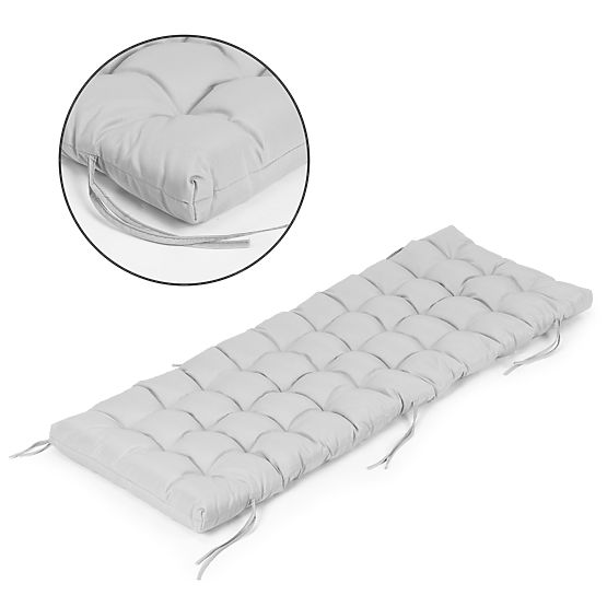 Graues Gartenliege-Kissen 145 x 52 cm ModernHome