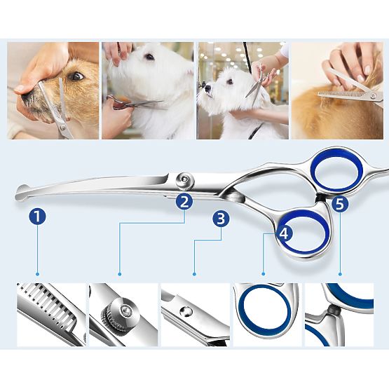 GROMMY Tierscheren-Set für Hunde und Katzen