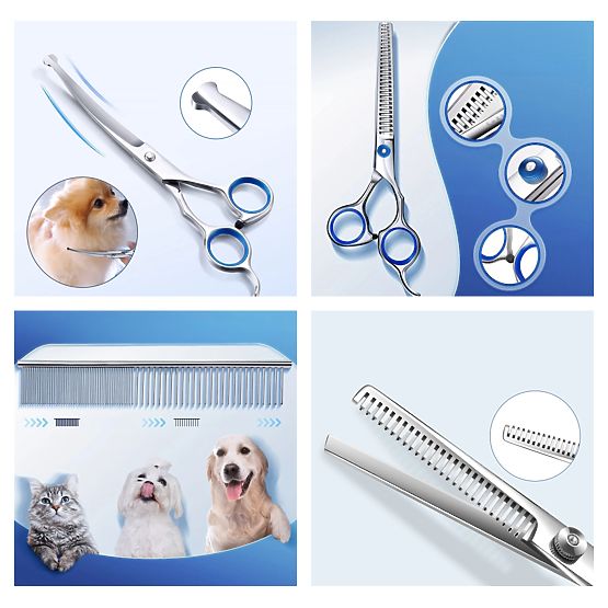 GROMMY Tierscheren-Set für Hunde und Katzen