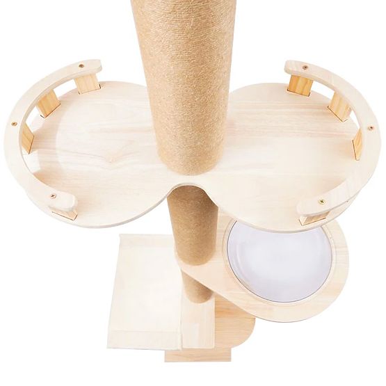 Großer Kratzbaum für Katzen Beige 255-265cm P70503