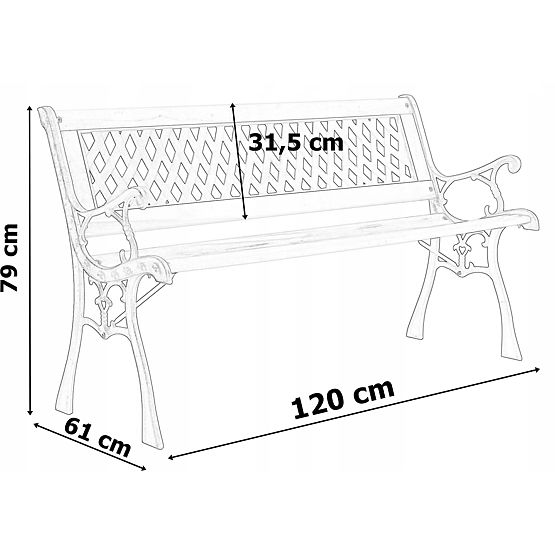 Gusseiserne Gartenbank KARO