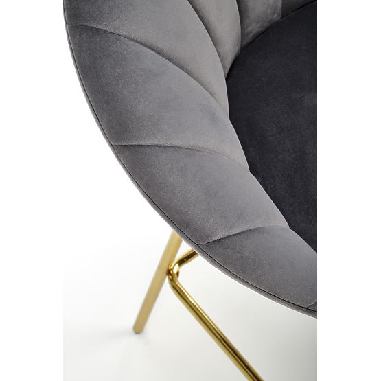 H112 Barhocker Grau/Gold (2p=2 Stk.)
