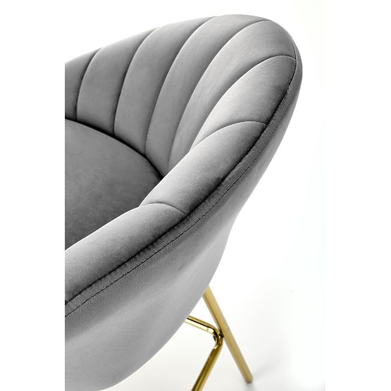 H112 Barhocker Grau/Gold (2p=2 Stk.)