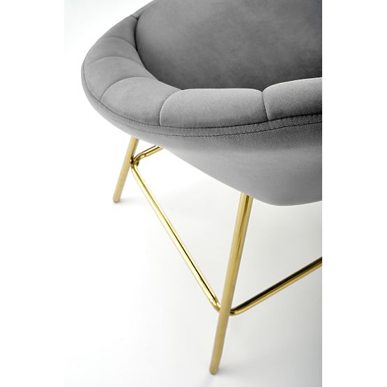 H112 Barhocker Grau/Gold (2p=2 Stk.)