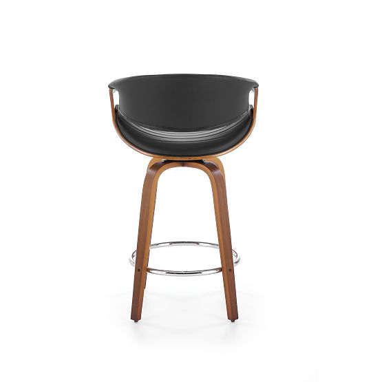 H123 Barhocker schwarz / nussbaum (1p=1Stk)