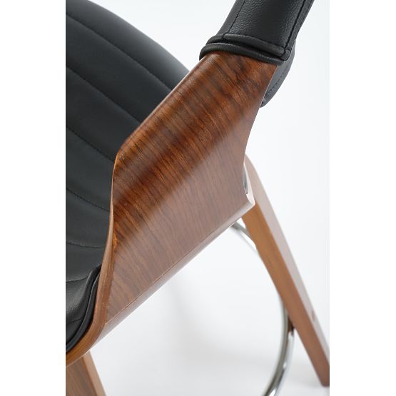 H123 Barhocker schwarz / nussbaum (1p=1Stk)