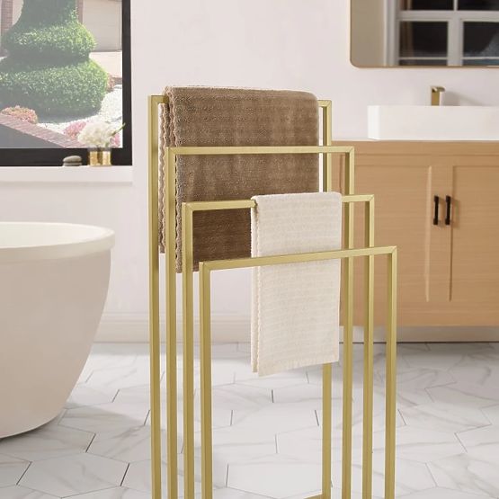 Handtuchhalter mit 4 Sprossen - gold