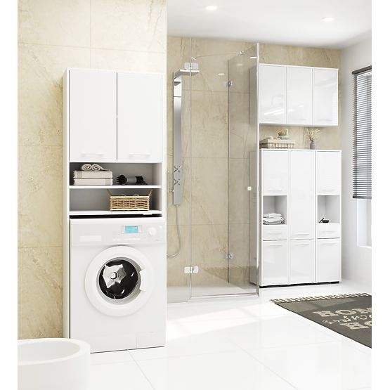 HÄNGE-SCHRANK BREITE 60 cm FIN 2D WEISS HOCHGLANZ