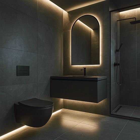 Hänge-WC-Schüssel Rea Carlo Mini Tornado NF SCHWARZ MATT