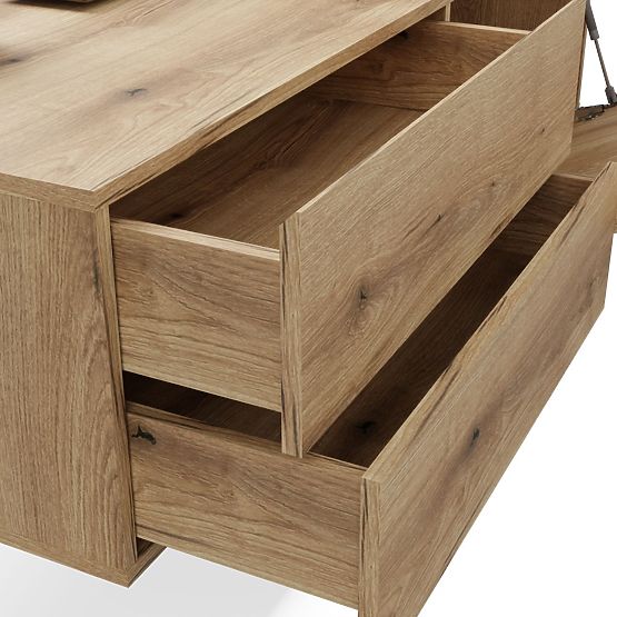 HÄNGESCHRANK UNTER WASCHBECKEN TIGO 1D2S EICHE EVOKE 140 CM 2 SCHUBLADEN GERILLTE FRONT