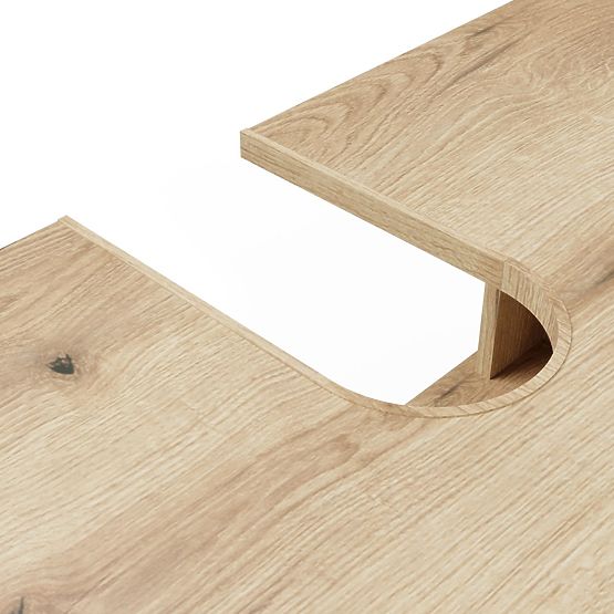 HÄNGESCHRANK UNTER WASCHBECKEN TIGO 1D2S EICHE EVOKE 140 CM 2 SCHUBLADEN GERILLTE FRONT