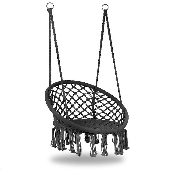 Hängesessel Boho Gartenschaukel Storchennest Grau MultiGarden