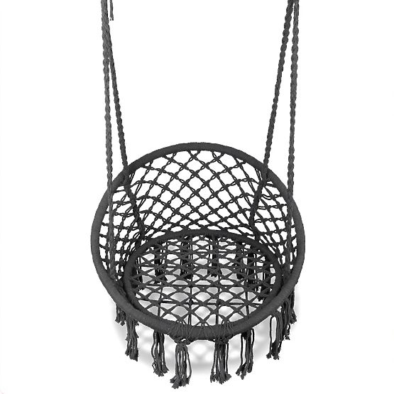 Hängesessel Boho Gartenschaukel Storchennest Grau MultiGarden