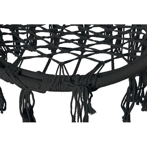 Hängesessel Storchennest LAGOS schwarz mit Kissen