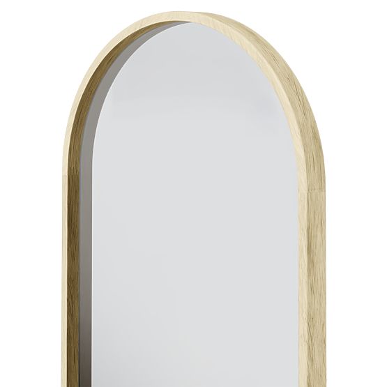 Hängespiegel im Holzrahmen Plico 45x90 cm, oval, natur